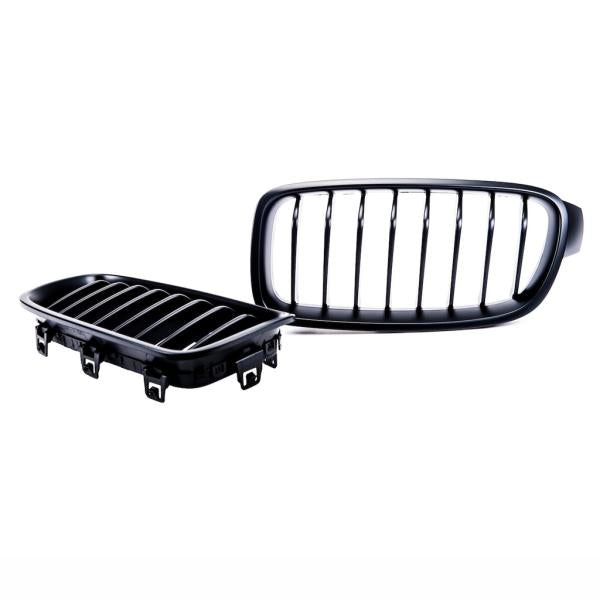 Kühlergrill Sport-Performance komplett Schwarz Matt passt passend für BMW F30 F31
