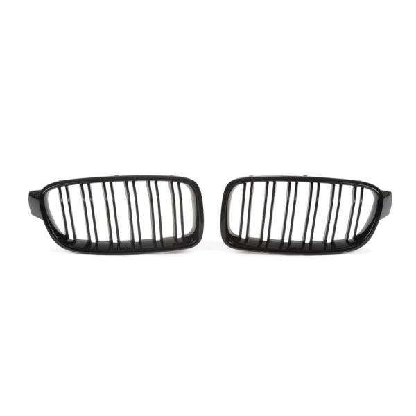 Kühlergrill Doppelsteg Performance passend für BMW 3er F30 F31 Hochglanz Schwarz