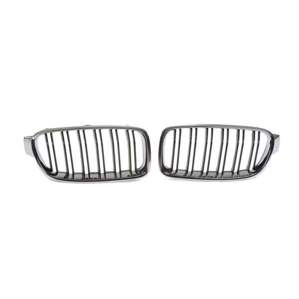 Sportgrill Kühlergrill passend für BMW 3er F30 / F31 11-19 Doppelsteg Hochglanz schwarz/chrom