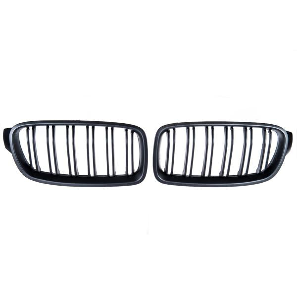KÜHLERGRILL GRILL DOPPELSTEG passend für BMW 3ER F30 F31 AB 11-19 SCHWARZ MATT