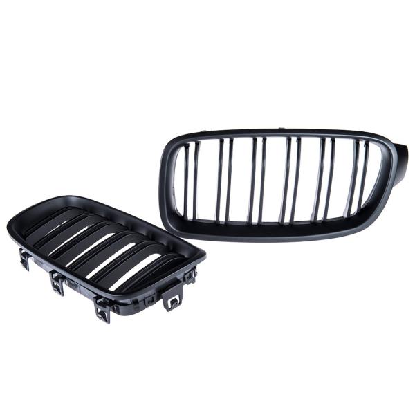KÜHLERGRILL GRILL DOPPELSTEG passend für BMW 3ER F30 F31 AB 11-19 SCHWARZ MATT