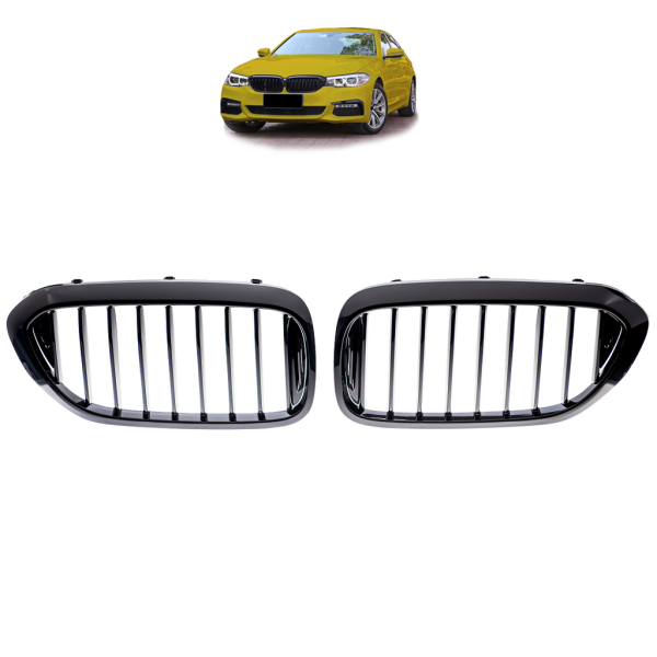 Kühlergrill  Doppelsteg hochglanz Schwarz passt passend für BMW 5er G30 G31 2016-2020