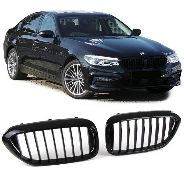 Kühlergrill  Doppelsteg hochglanz Schwarz passt passend für BMW 5er G30 G31 2016-2020