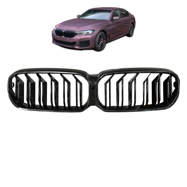 Sportgrill Kühlergrill kompatibel mit passend für BMW 5er G30 / G31 20- Carbon Look