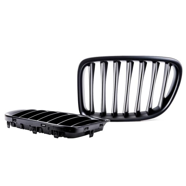 Sportgrill Kühlergrill Single kompatibel mit passend für BMW X1 E84 09-15 matt schwarz