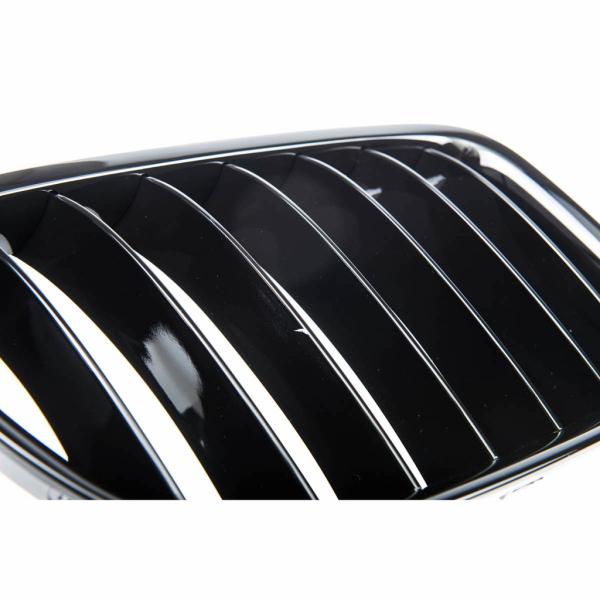 Sportgrill Kühlergrill kompatibel mit passend für BMW X1 E84 09-15 glanz schwarz
