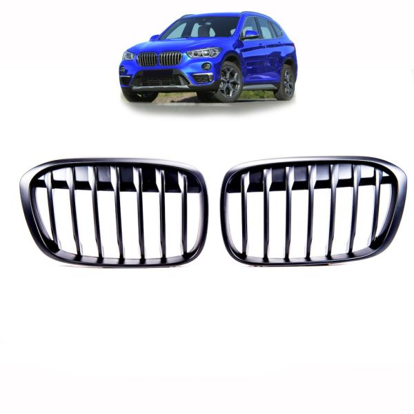 Jeu de calandres Performance noir mat compatible avec BMW X1 F48 14-19