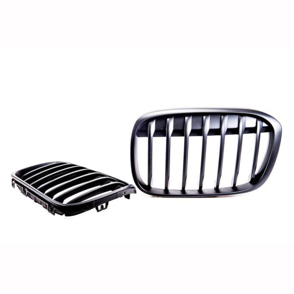 Jeu de calandres Performance noir mat compatible avec BMW X1 F48 14-19