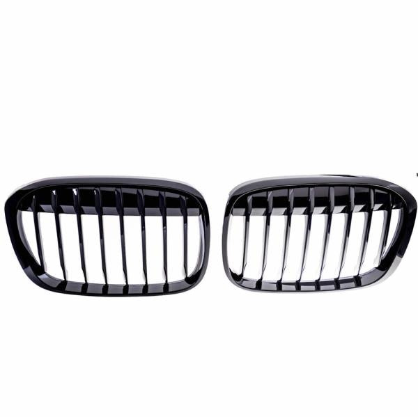 Sportgrill Kühlergrill Single kompatibel mit passend für BMW X1 F48 14-19 schwarz glanz