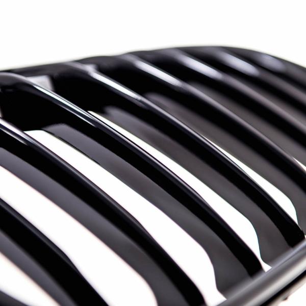 Sportgrill Kühlergrill Single kompatibel mit passend für BMW X1 F48 14-19 schwarz glanz
