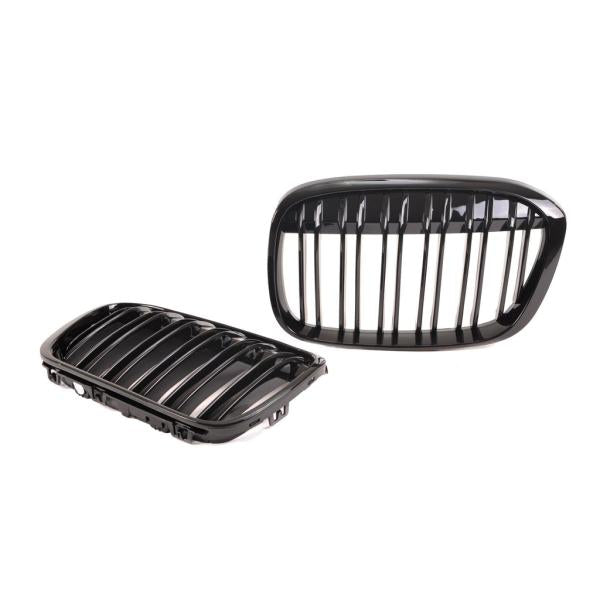 Sportgrill Kühlergrill kompatibel mit passend für BMW X1 F48 14-19 Hochglanz schwarz