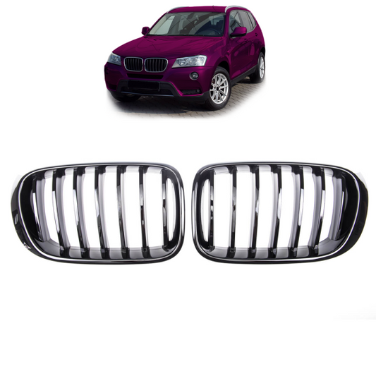 Kühlergrill / Sportgrill Single schwarz glanz passend für BMW X3 F25 X4 F26 14-17