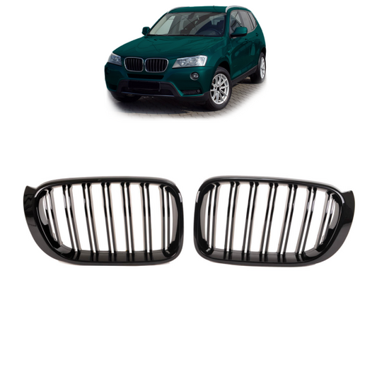 Kühlergrill / Sportgrill schwarz glanz passend für BMW X3 F25 X4 F26 14-17