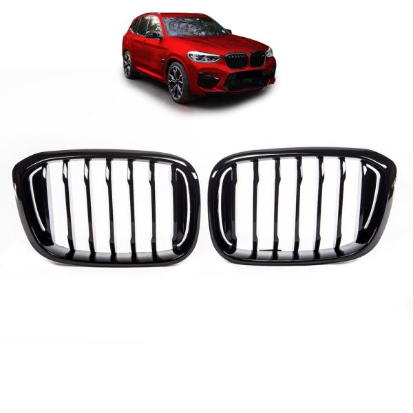 Sportgrill Kühlergrill passend für BMW X3 G01 17-21 Hochglanz schwarz