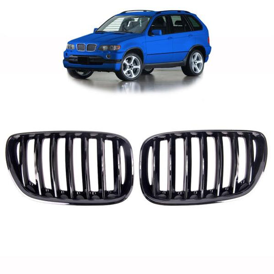 Kühlergrill / Sportgrill Single schwarz glanz passend für BMW X5 E53 03-06