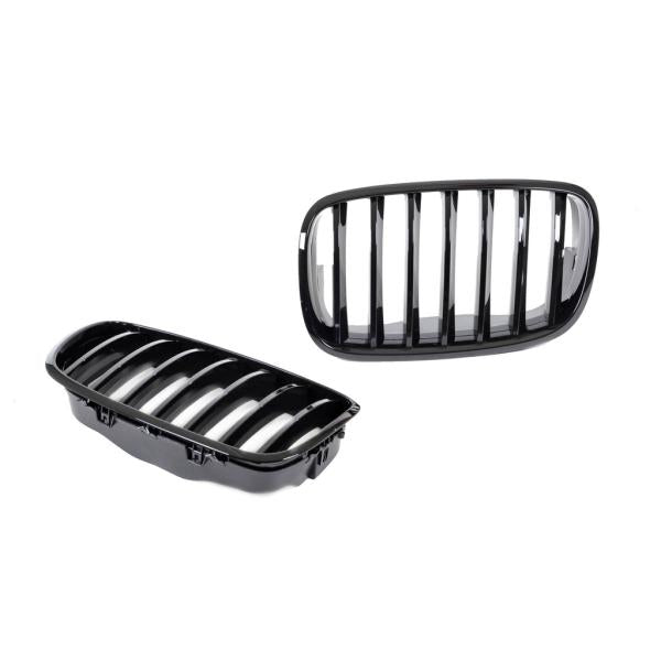 Kühlergrill / Sportgrill schwarz glanz passend für BMW X5 E70 X6 E71 alle Modelle