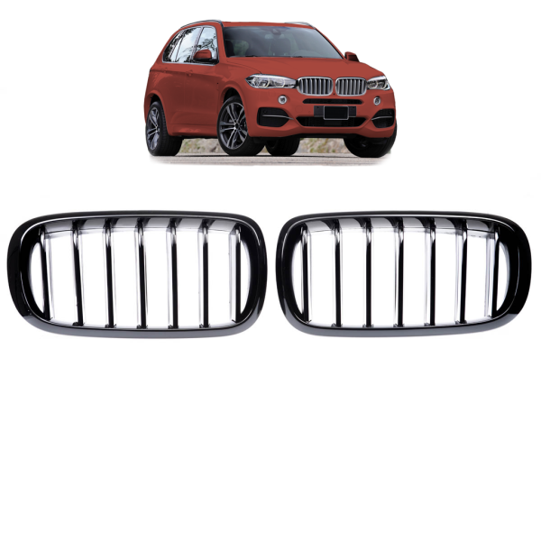 Kühlergrill / Sportgrill schwarz glanz passend für BMW X5 F15 F85 X6 F16 F86