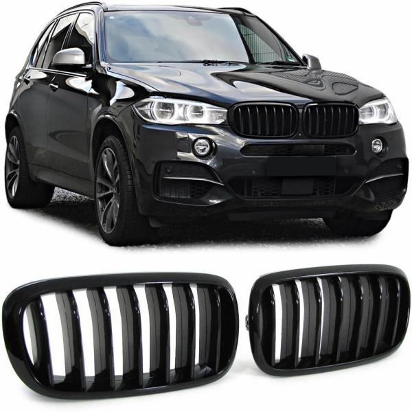 Kühlergrill / Sportgrill schwarz glanz passend für BMW X5 F15 F85 X6 F16 F86