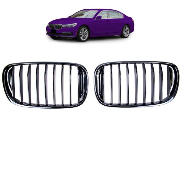 Sportgrill Kühlergrill passend für BMW 7er G11 / G12 15-19 Hochglanz schwarz/glanz