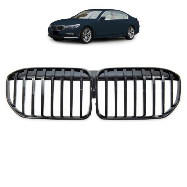 KÜHLERGRILL GRILL FRONTGRILL PASST passend für BMW 7ER G11 G12 LCI AB 19 SCHWARZ GLANZ