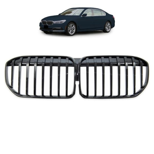 KÜHLERGRILL GRILL FRONTGRILL PASST passend für BMW 7ER G11 G12 LCI AB 19 SCHWARZ GLANZ