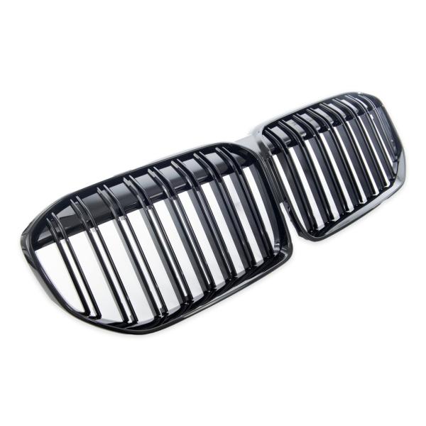 KÜHLERGRILL DOPPELSTEG GRILL PASST passend für BMW 7ER G11 G12 LCI AB 19 SCHWARZ GLANZ