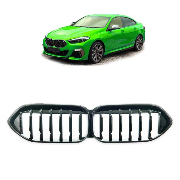 Set Sport Kühlergrill schwarz Glanz passt passend für BMW 2er F44 Grand Coupe