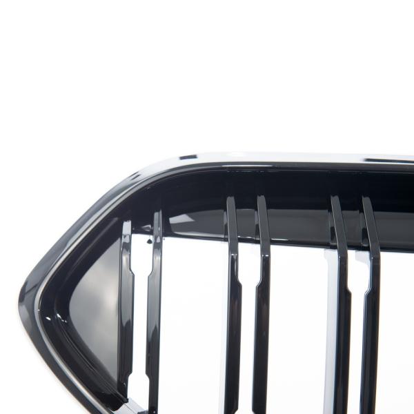 Set Sport Doppelsteg Kühlergrill schwarz Glanz passt passend für BMW 2er F44 Grand Coupe