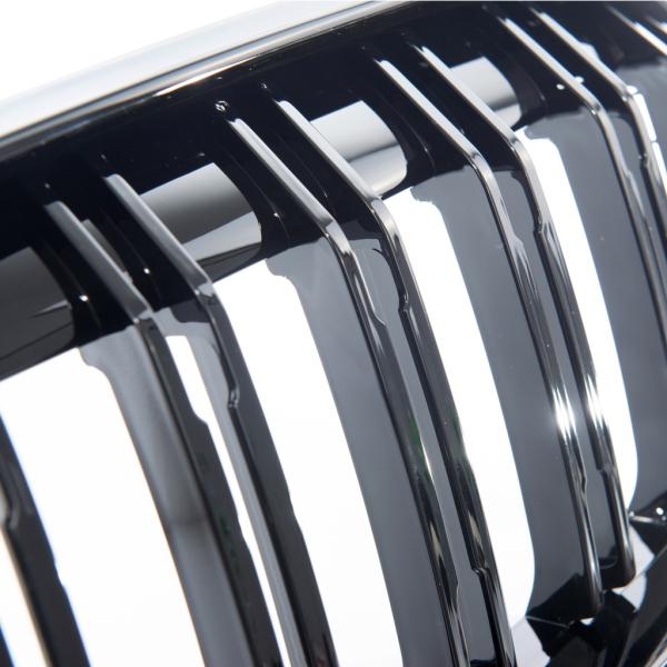 Set Sport Doppelsteg Kühlergrill schwarz Glanz passt passend für BMW 2er F44 Grand Coupe
