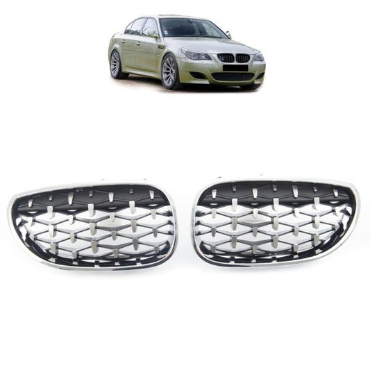 Kühlergrill / Sportgrill schwarz / chrom passend für BMW 5er E60 E61 03-10 alle Modelle