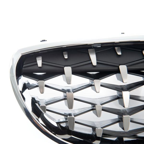 Kühlergrill / Sportgrill schwarz / chrom passend für BMW 5er E60 E61 03-10 alle Modelle