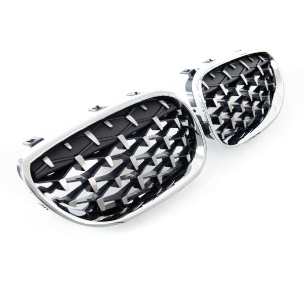 Kühlergrill / Sportgrill schwarz / chrom passend für BMW 5er E60 E61 03-10 alle Modelle