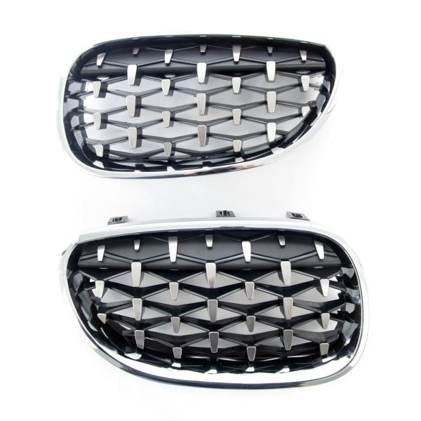 Kühlergrill / Sportgrill schwarz / chrom passend für BMW 5er E60 E61 03-10 alle Modelle