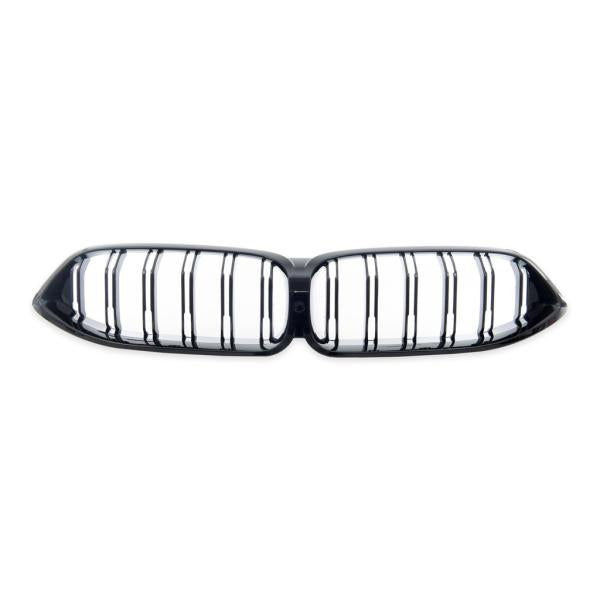 Passend für BMW 8ER G14 G15 G16 KÜHLERGRILL DOPPELSTEG GLANZ SCHWARZ 2018-2022