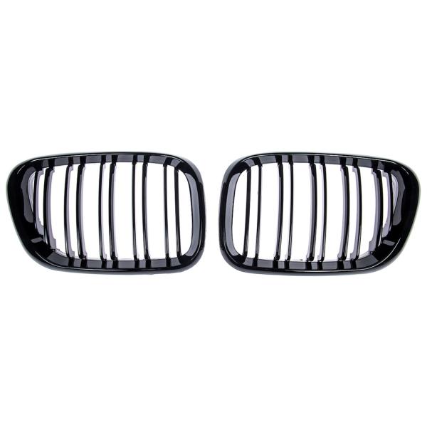 Sportgrill Kühlergrill kompatibel mit passend für BMW X5 E53 / 00-03 glanz schwarz