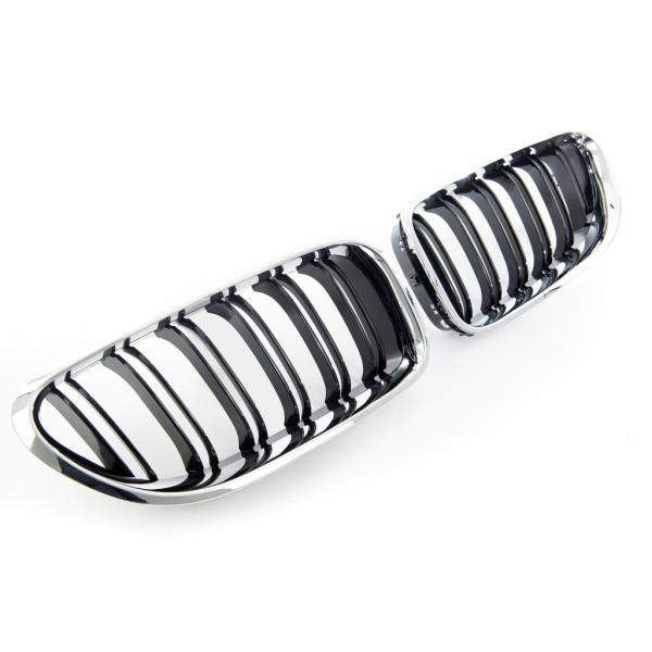 Sportgrill Kühlergrill kompatibel mit passend für BMW 6er F12 / F13 11-18 Chrom schwarz