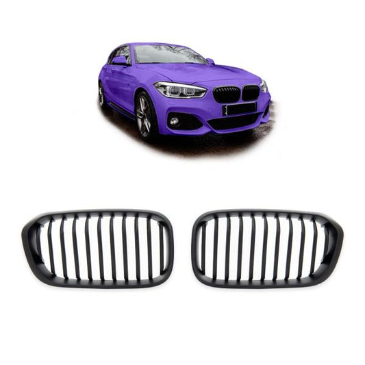 Sportgrill Kühlergrill kompatibel mit passend für BMW 1er F20 / F21 15-19 matt schwarz