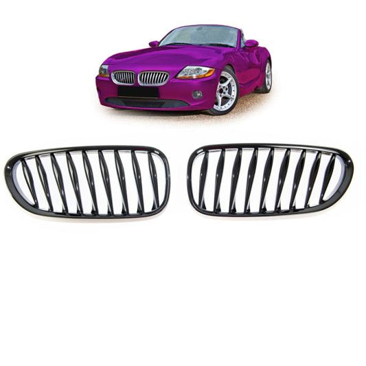 Sportgrill Kühlergrill kompatibel mit passend für BMW Z4 E85 / E86 02-08 glanz schwarz