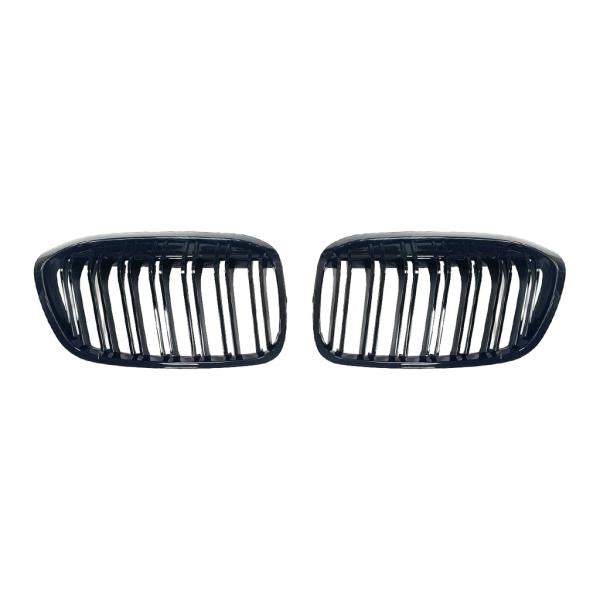 Sportgrill Kühlergrill Doppelsteg kompatibel mit passend für BMW 2er F45 / F46 18-21 glanz schwarz