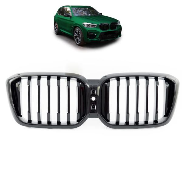 Sportgrill Kühlergrill kompatibel mit passend für BMW X3 G01 / X4 G02 21- glanz schwarz