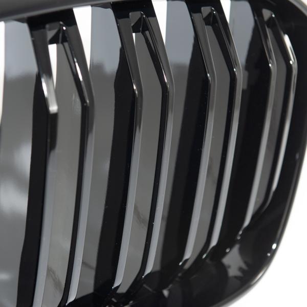 Sportgrill Kühlergrill Doppelsteg kompatibel mit passend für BMW X3 X4 ab21- glanz schwarz