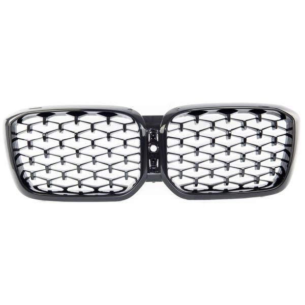Sportgrill Kühlergrill kompatibel mit passend für BMW X3 X4 ab 21- Diamond glanz schwarz