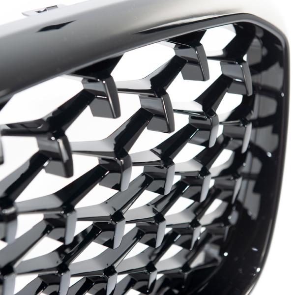 Sportgrill Kühlergrill kompatibel mit passend für BMW X3 X4 ab 21- Diamond glanz schwarz