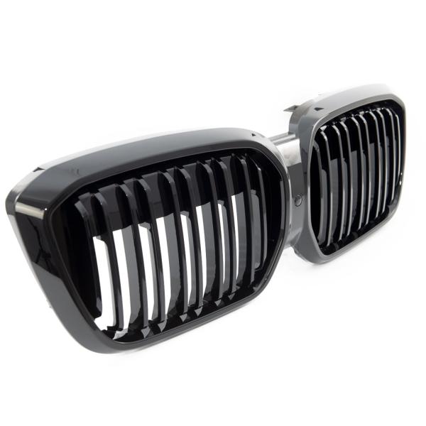 Sportgrill Kühlergrill kompatibel mit passend für BMW iX3 G08 21- glanz schwarz
