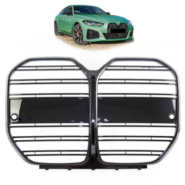 Sport Doppelsteg Kühlergrill Schwarz Glanz ohne ACC passend für BMW 4er G26 Gran Coupe