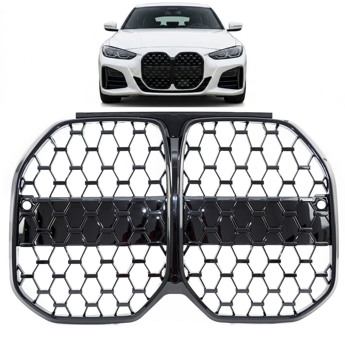 Front Grille Gloss Black passend für BMW 4 Series G26 Gran Coupe 2021->> – Bild 1