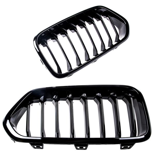 Sportgrill Kühlergrill kompatibel mit passend für BMW X2 F39 17-23 glanz schwarz