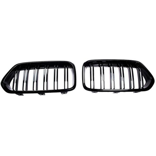 Sportgrill Kühlergrill Doppelsteg kompatibel mit passend für BMW X2 F39 17-23 glanz schwarz