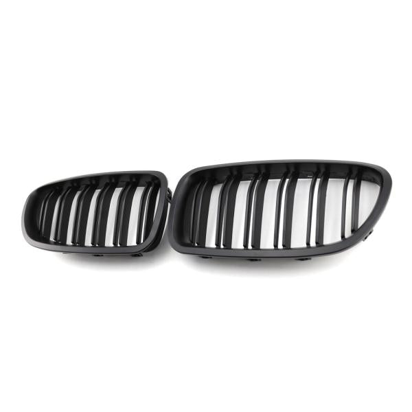 Sportgrill Kühlergrill Doppelsteg kompatibel mit passend für BMW 5er E39 95-03 matt schwarz