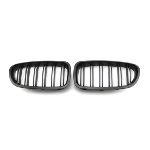 Sportgrill Kühlergrill Doppelsteg kompatibel mit passend für BMW 5er E39 95-03 matt schwarz